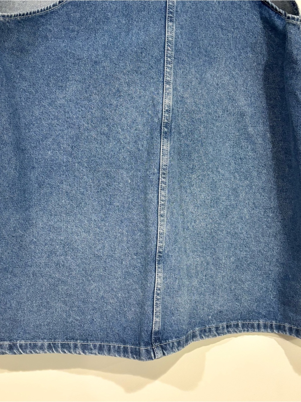 Classic Blue Denim Button-Front Overall Jumper Dress - Picture 7 of 11